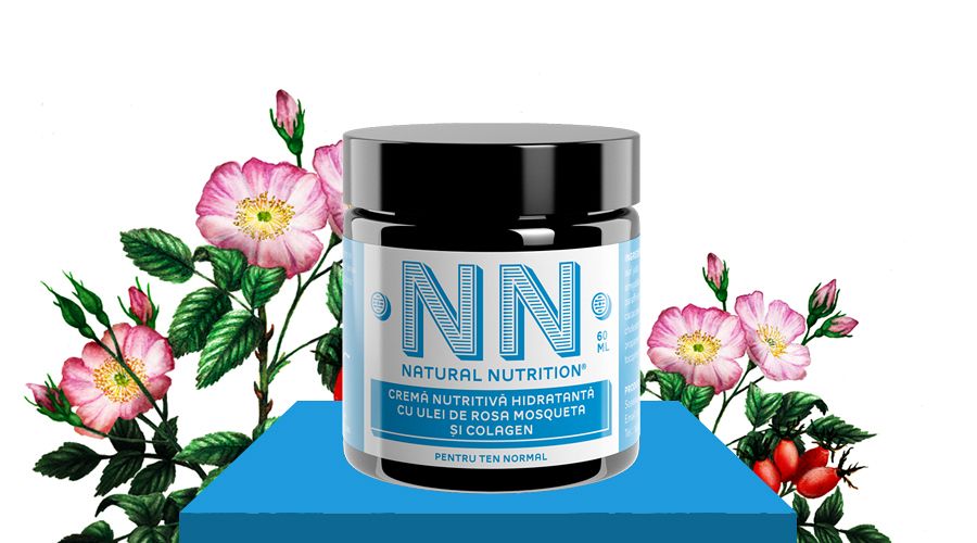 Nourishing-moisturizing cream with rose hip oil and collagen (60 ml)